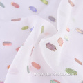 100DMetallic Woven Jacquard Clipped Viscose Georgette Fabric